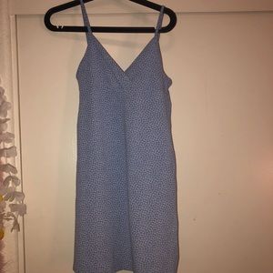 BRANDY MELVILLE LIGHT BLUE FLORAL MINI DRESS